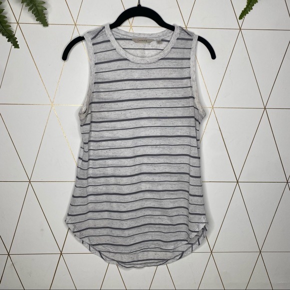 Athleta grey stripe tank xsmall - Picture 1 of 4